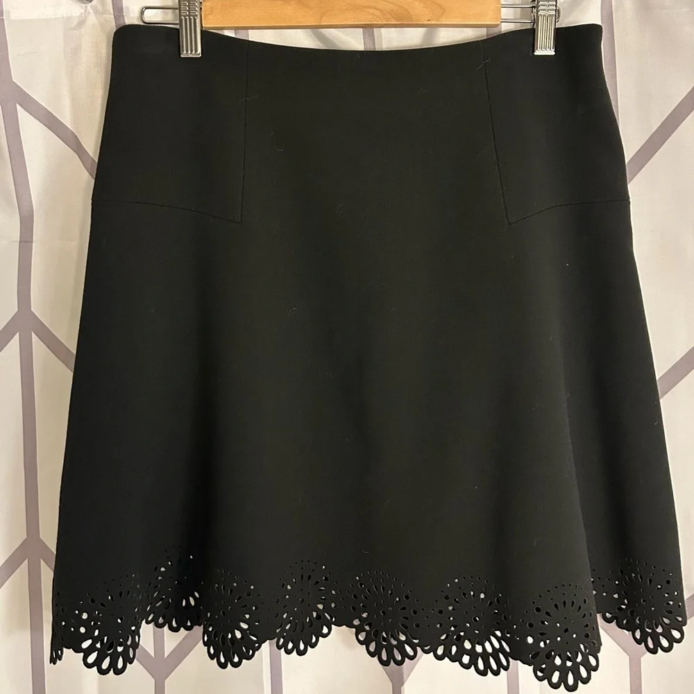 LOFT Black A-Line Mini Skirt for Casual Wear